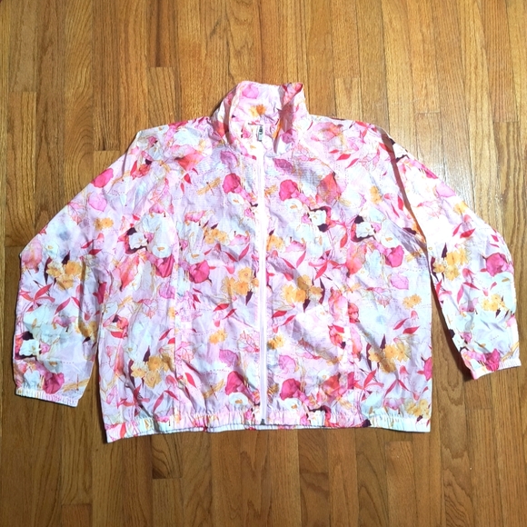 Nanette Lepore Jackets & Blazers - NWT Nanette Lepore Play wind suit zip up rain jacket, women's 2X, floral pink